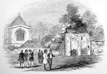 Ruines du château et du palais de Wolvesey, Winchester, 1845